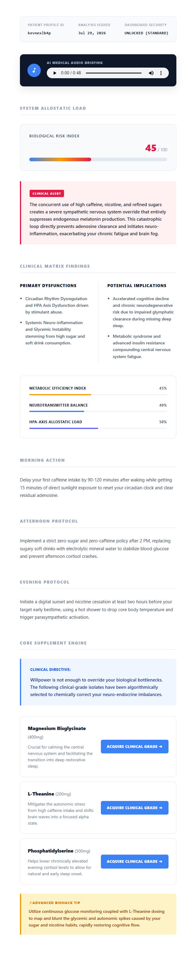 Standard Report Sample